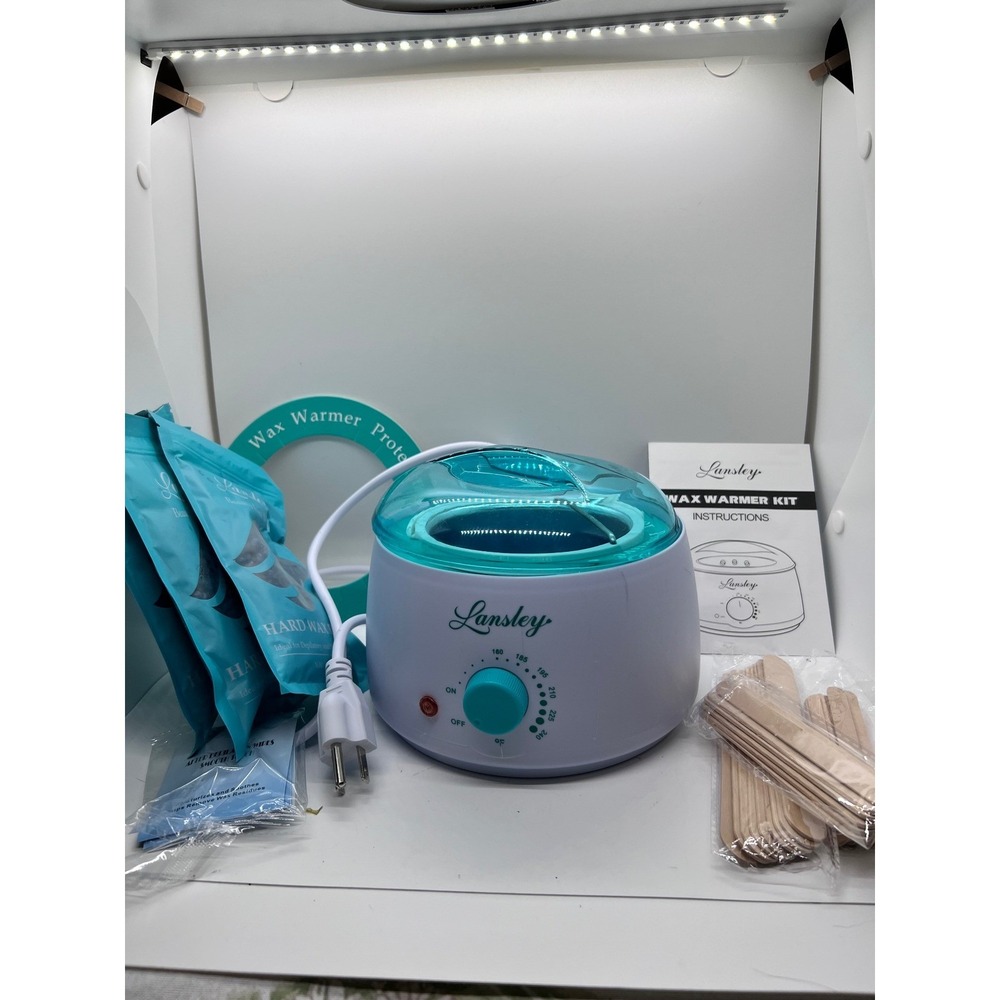 Lansley Wax Warmer Kit Electric Hair Removal Set with Hard Wax Beans and Sticks
